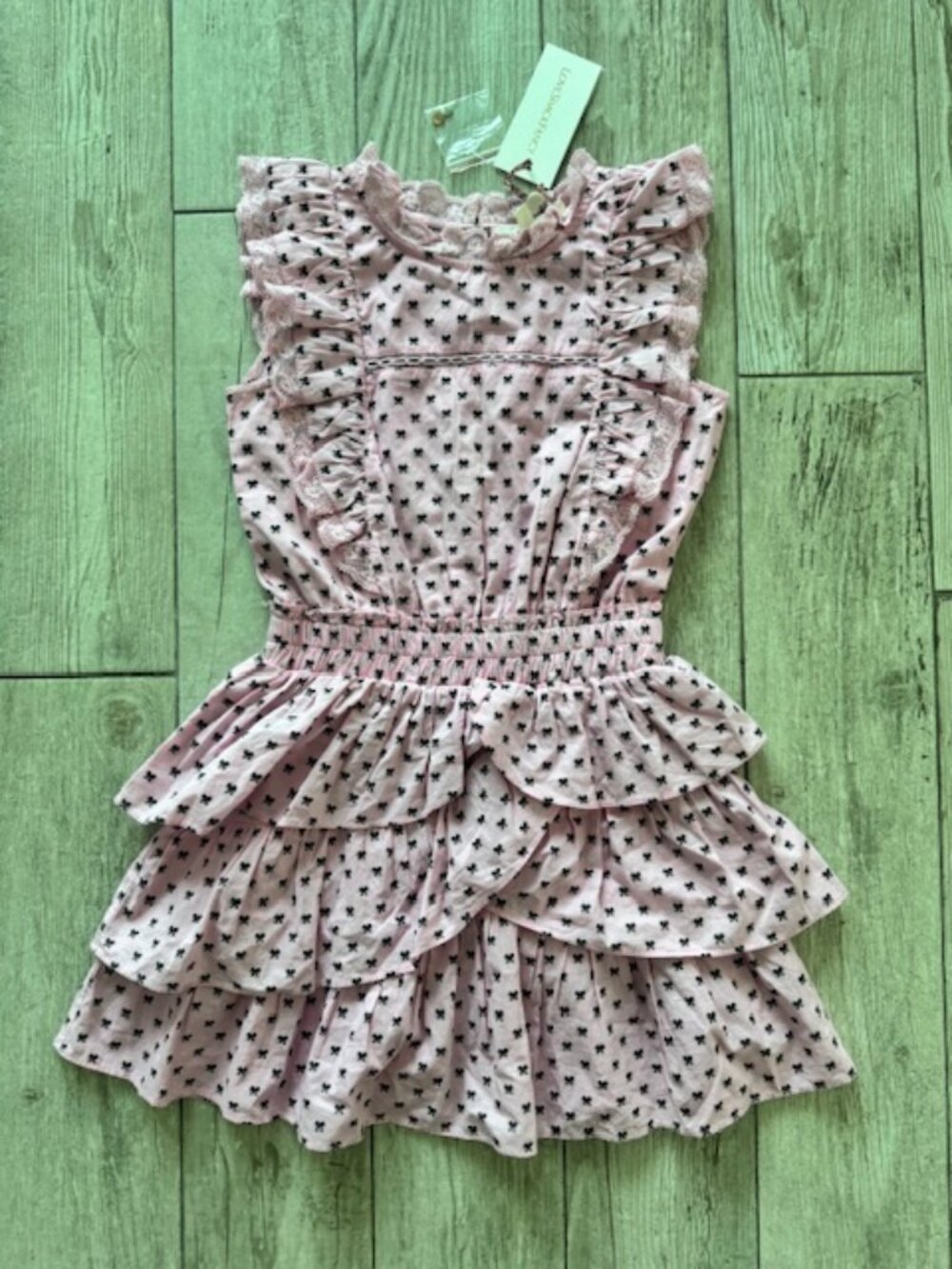 NWT Loveshackfancy Girls Bows Decker Dress Size - 8/9Y